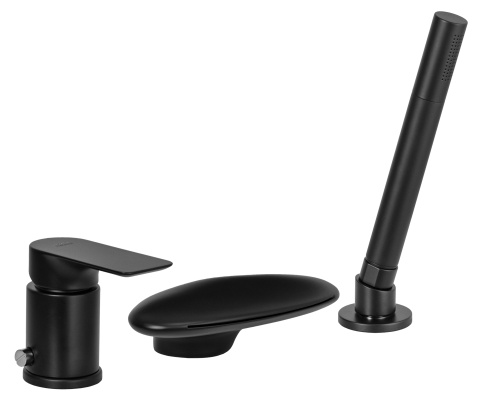 Смеситель для ванны Remer Infinity I07UFNO, черный матовый