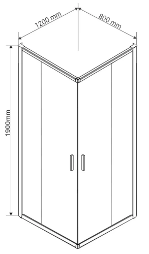 Душевой уголок Vincea Garda VSS-1G8012CLGM