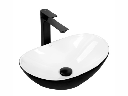 Умывальник Rea Royal Mini Black White U0538