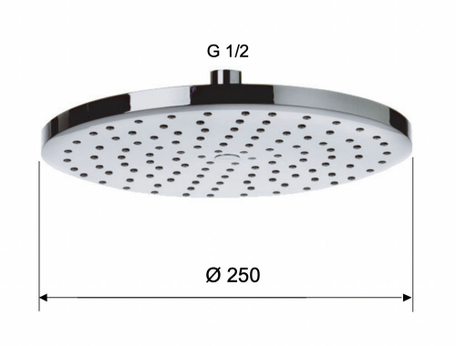 Верхний душ с шарнирным соединением 25 см Remer 356MD25X