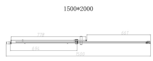 Душевая дверь Vincea Dice VDS-4D150CLGM