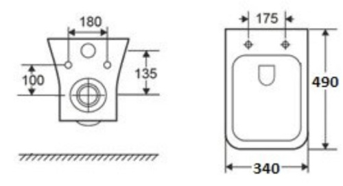 Унитаз подвесной Ceramalux 2615E