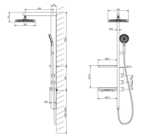 Душевая система Vincea Inspire VSFS-3I11W