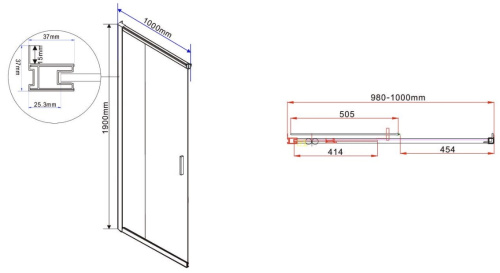 Душевой уголок Vincea Garda VSS-1G8010CLBN