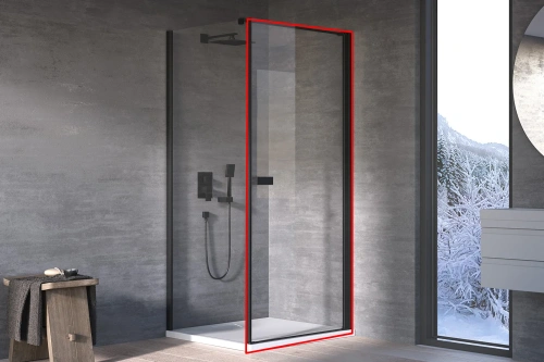 Душевая дверь Kolpa-San Andromeda D 90 black transparent 516610