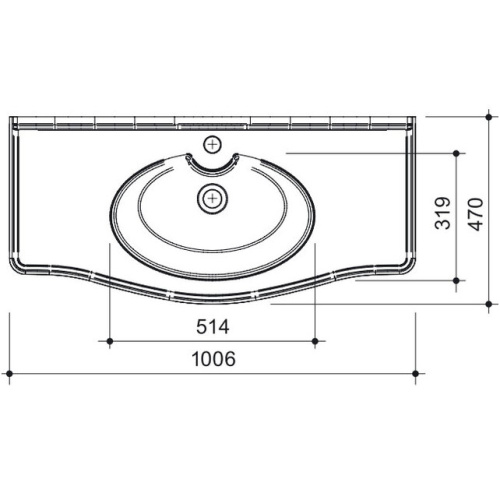 Умывальник Caprigo 158-G3100