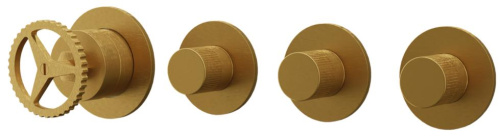 Смеситель для душа Remer Chrono CH98D3PBG, золото брашированное