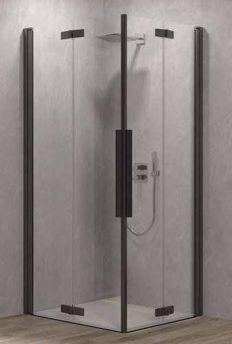 Душевой уголок Kolpa-San Polaris Fold Q 80 black transparent 516120