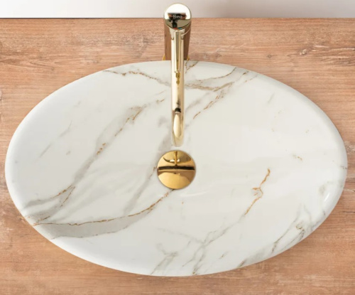 Умывальник Rea Pamela Shiny Aiax Marmur U9685