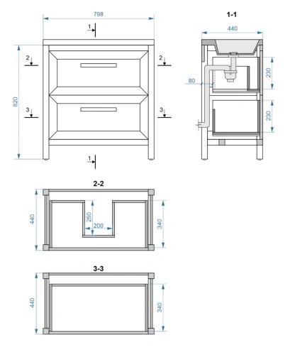 Тумба напольная Vela Фаворит массив 80Н (белый) TU67105