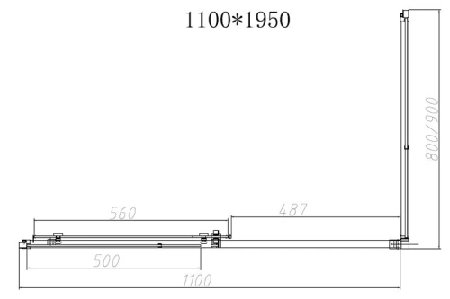 Душевой уголок Vincea Slim-N VSR-4SN9011CL