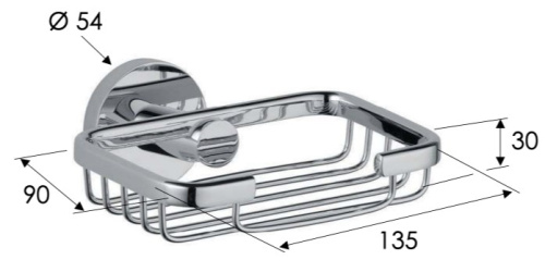 Мыльница Remer Guest GS11NP, никель брашированный