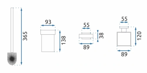 Ёршик настенный Rea ERLO 05 gold 80014