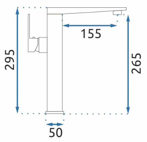 Смеситель для умывальника Rea Levi Black matt B5136