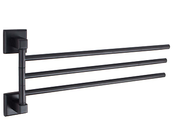 Полотенцедержатель поворотный тройной Vivi Felice Notte FL1023 N Black matt