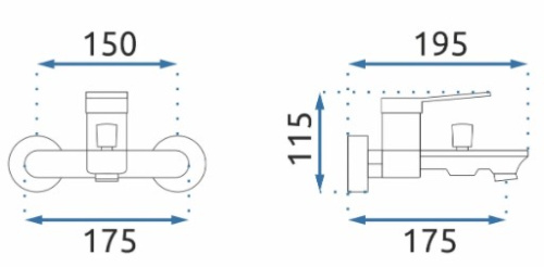 Смеситель для ванны Rea Viral Gold B2024