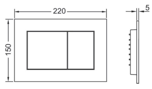 Кнопка смыва Tece Now 9240423 графит металлик
