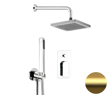 Душевая система Remer Infinity I09S08OBG, золото брашированное