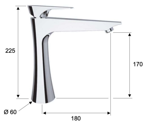 Смеситель для раковины Daniel Diva DV607BCR