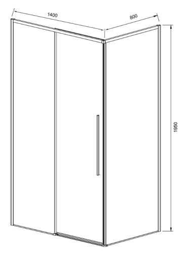 Душевой уголок Vincea Slim-N VSR-4SN8014CLG
