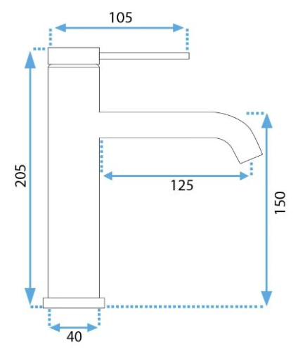 Смеситель для умывальника Rea Clif nikiel matt B5324