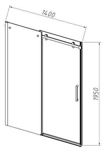Душевая дверь Vincea Como-N VDS-4CN140CL