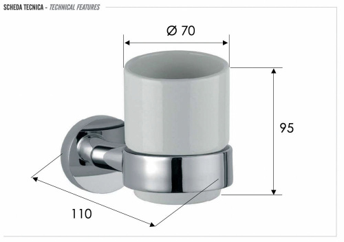 Стакан Remer Guest GS15DO, золото глянцевое