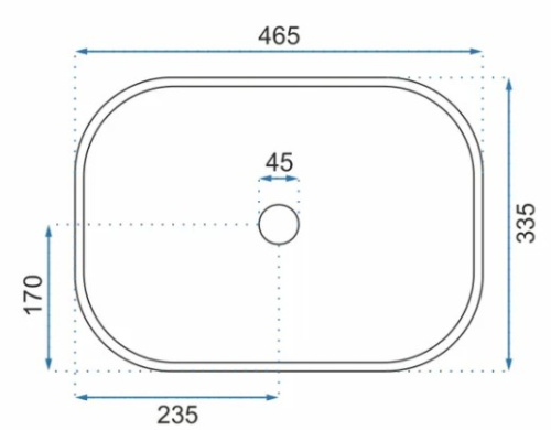 Умывальник Rea Livia Grey matt U3801