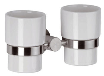 Стакан двойной Remer Minimal INOX Mi16INOXCR, нержавеющая сталь