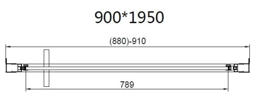 Душевая дверь Vincea Slim 8mm VDP-4SL900CL