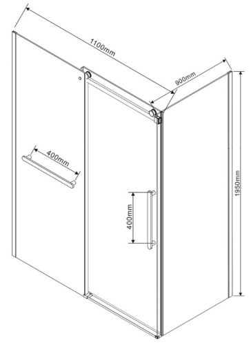Душевой уголок Vincea Como Soft VSR-1CS9011CLGM