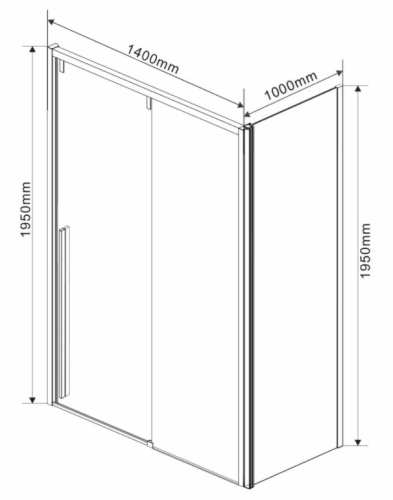 Душевой уголок Vincea Lugano VSR-1L1014CL-1