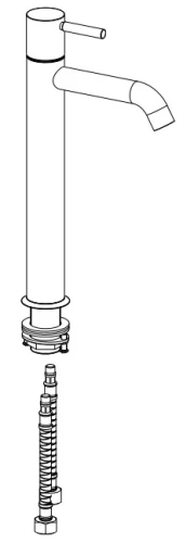 Смеситель для раковины Nemo Round NM-2312BGM brush gun metal