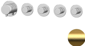 Смеситель для душа Remer X Style N98D4PBG, золото брашированное