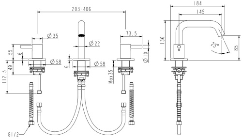 Смеситель для раковины Nemo Round NM-2317BGM brush gun metal