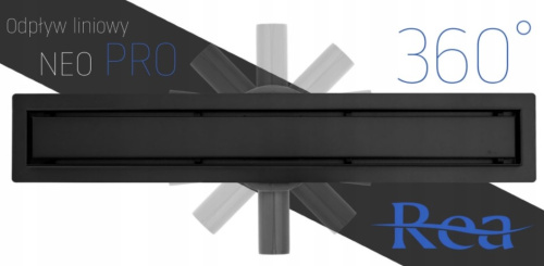 Трап для душа Rea Neo&Pure 1000 N Pro Black G8909