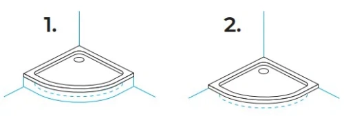 Душевой поддон Kolpa-san Moonwalk R 100x100 R550 white 922760