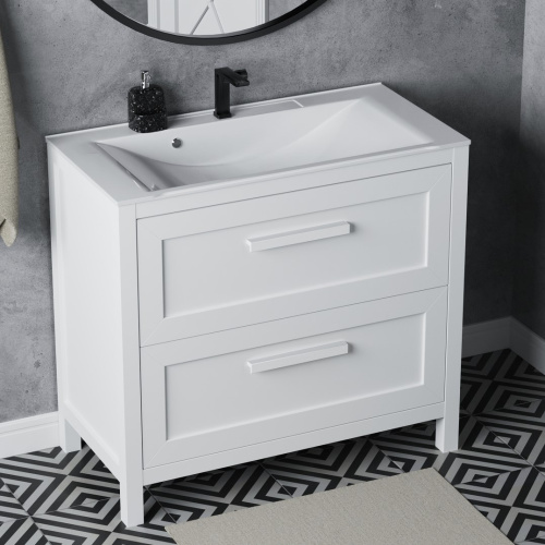 Тумба напольная Vela Фаворит массив 90Н (белый) под Milen TU69303