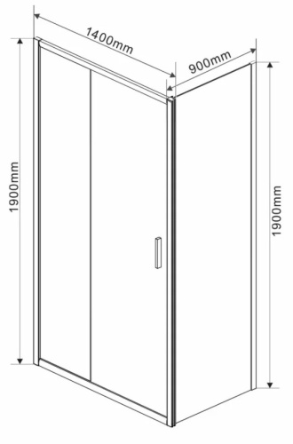 Душевой уголок Vincea Garda VSR-1G9014CL