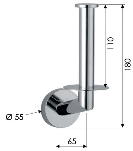 Бумагодержатель Remer Guest GS62NP, никель брашированный