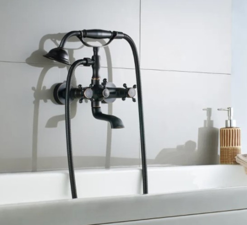 Смеситель для ванны Rea Retro Old Black B0224