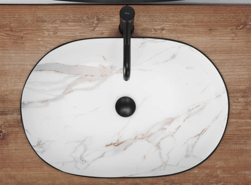 Умывальник Rea Cleo black aiax matt U6625