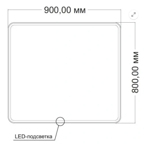 Зеркало Vincea LED VLM-3VC9008-2 900х800