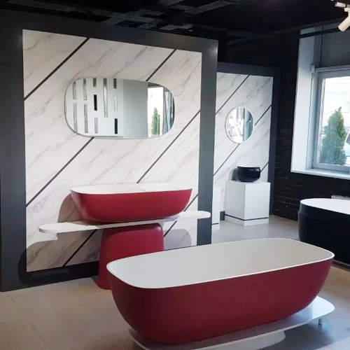 Ванна из искусственного камня Kolpa-San Milo FS 174x75 Red