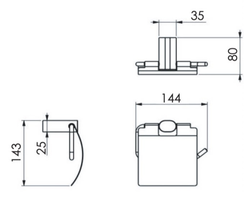 Бумагодержатель Remer Lounge LN60NP, никель брашированный