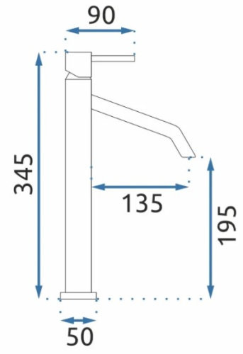 Смеситель для умывальника Rea Level Black matt B2047