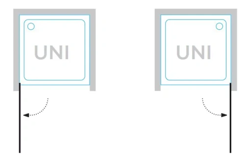 Душевая дверь Kolpa-San Andromeda N 90 black transparent 516760