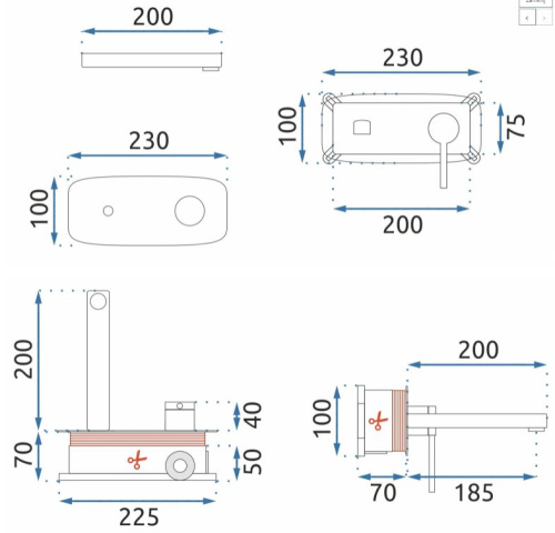 Смеситель для умывальника Rea Oval Chrome B5124