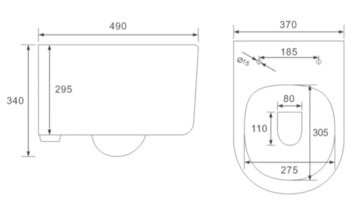Унитаз подвесной Vincea Evo VT1-34S