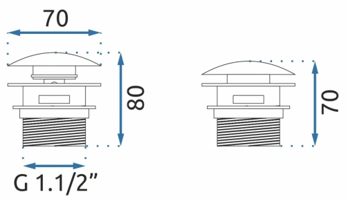 Донный клапан для ванны Rea клик-клак gold W2008 универсальный
